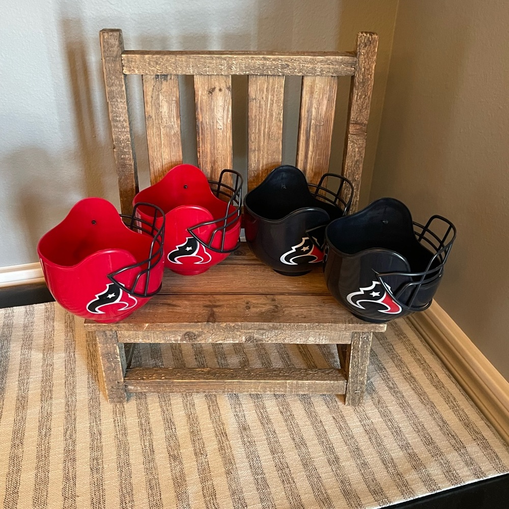 Texan Football Ice Cream or Snack Helmets - Set of 4